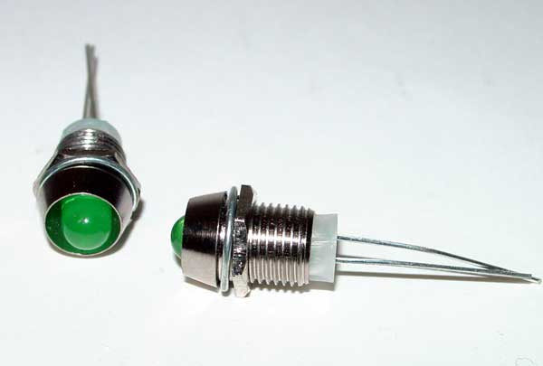 Ongewapend Riet stroomkring LED houder metaal, inc. 5mm LED, 3 stuks